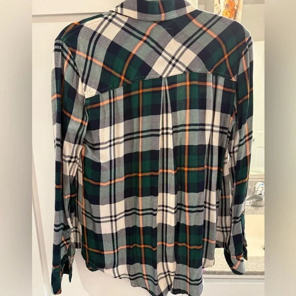 Rails Green and Cream Checkered Shirt - Picture 3 of 3